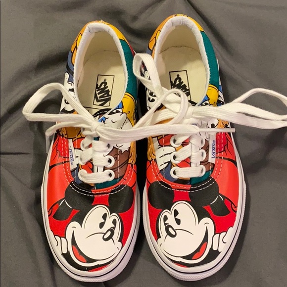 Disney Vans - rare Mickey Mouse - youth sz 12 NWOT